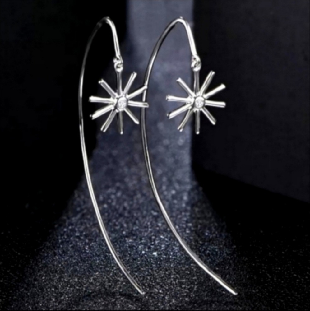 Gorgeous Unique Moissanite Diamond Flower Earrings